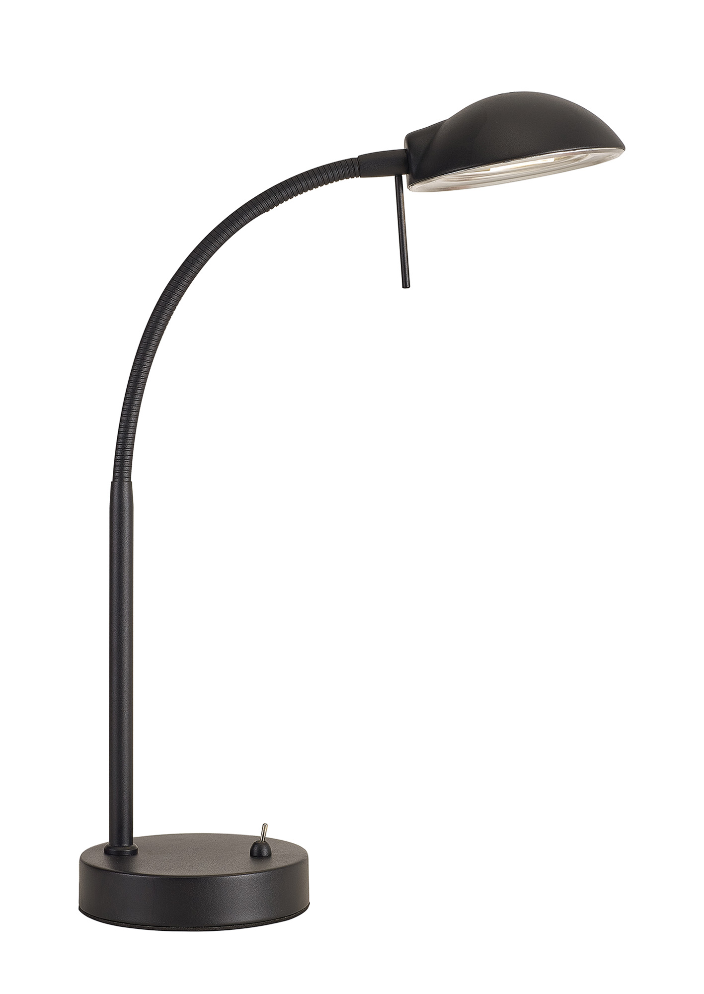 D0793  Bamberg 40cm 1 Light Switched Table Lamp Satin Black